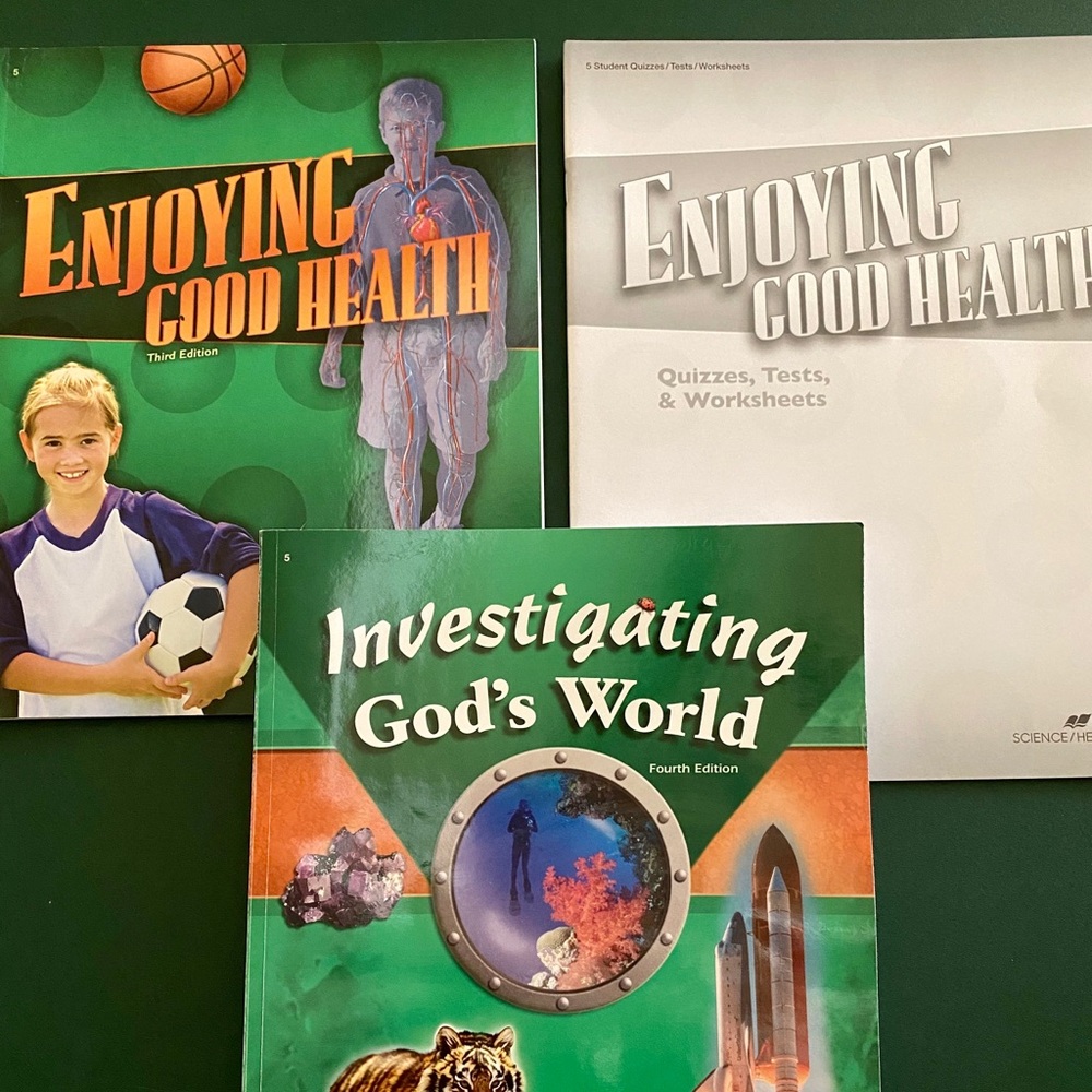 Abeka 5th grade Health and Science Books